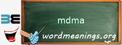 WordMeaning blackboard for mdma